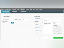 SeoToaster CRM Software - Build workflows by setting form conditions and actions to be taken