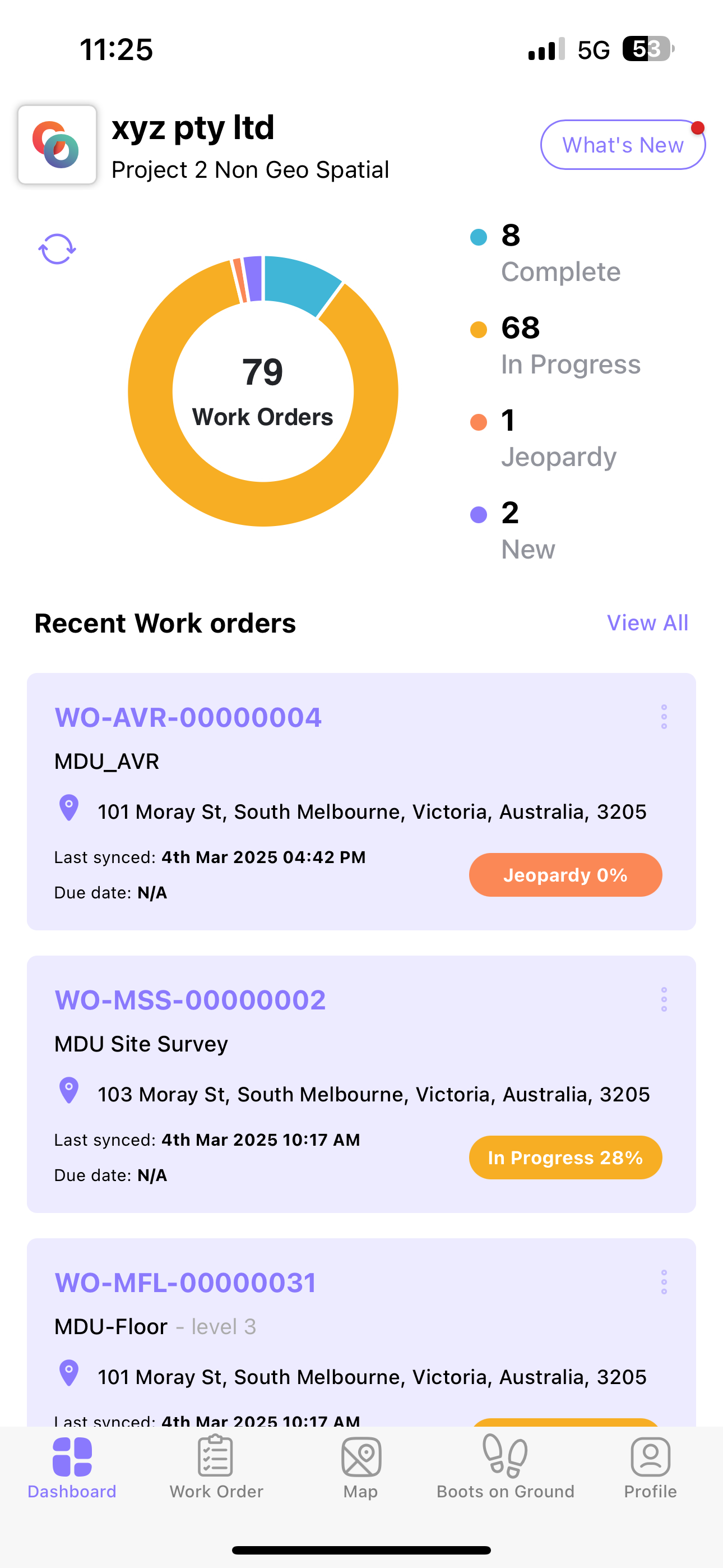 Colobbo screenshot: Colobbo Project Dashboard