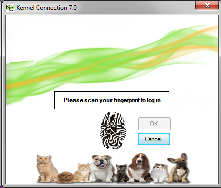 Kennel Connection Software - Log in with fingerprint scan