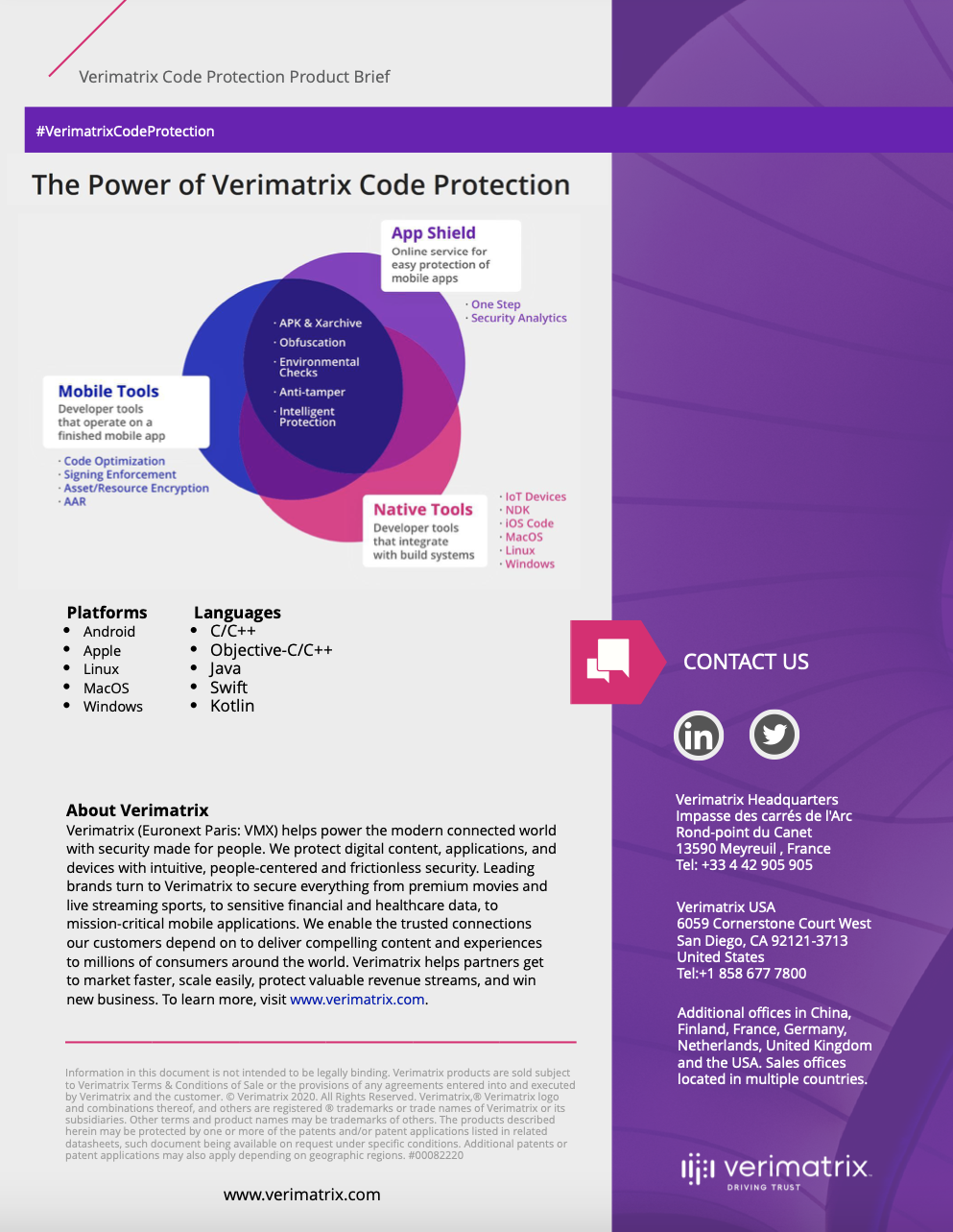 Verimatrix Code Protection Product Brief 3/3