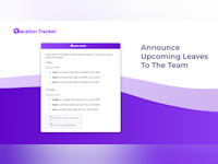Vacation Tracker Software - 3 - Vorschau