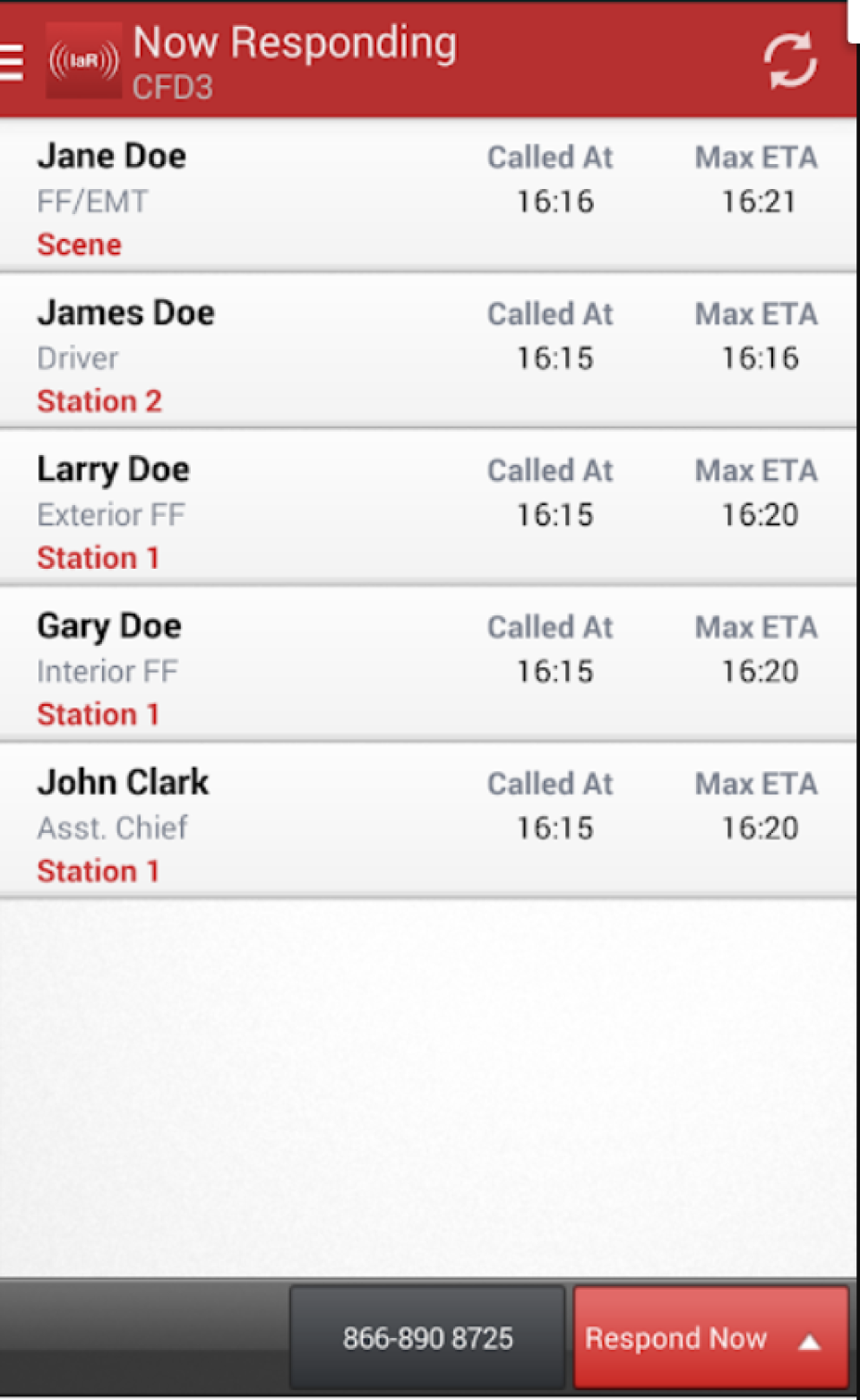 Iamresponding screenshot: IamResponding  first respondents tracking