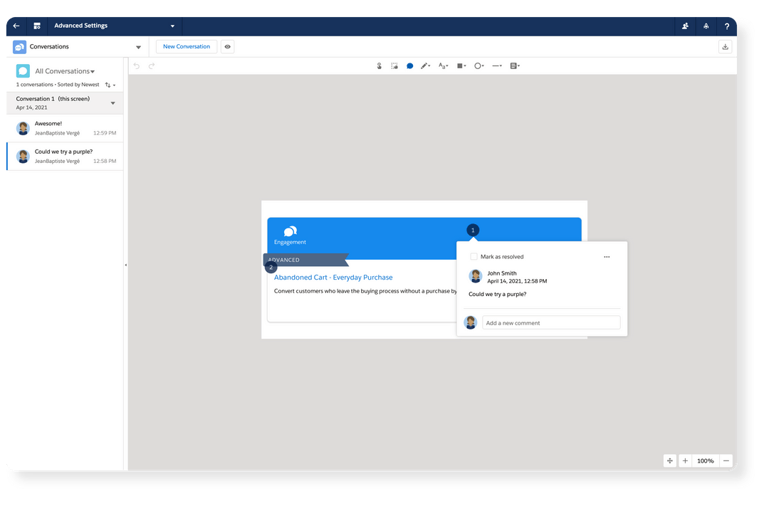 Avonni screenshot: Avonni conversations
