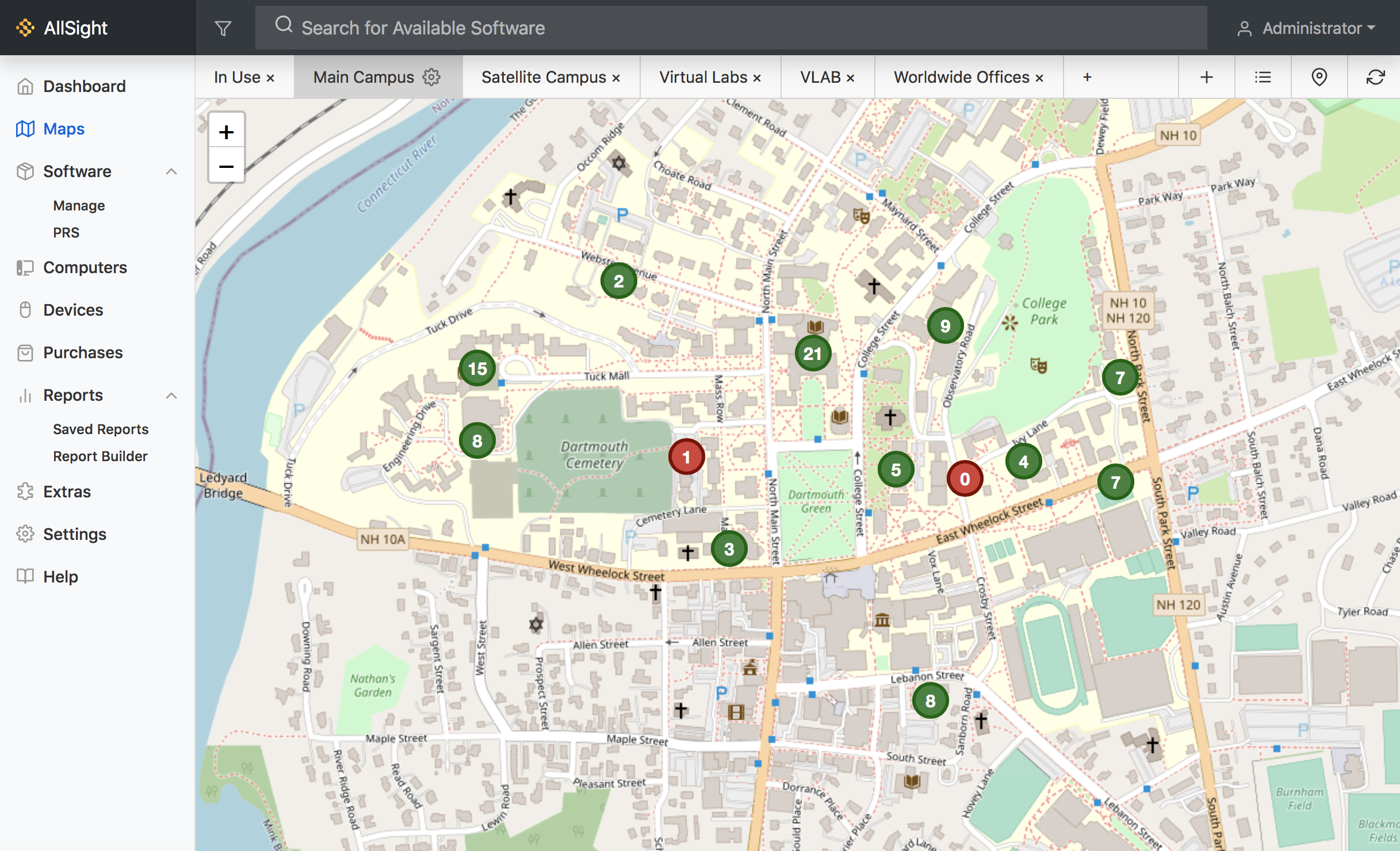 Sassafras screenshot: Availability Maps