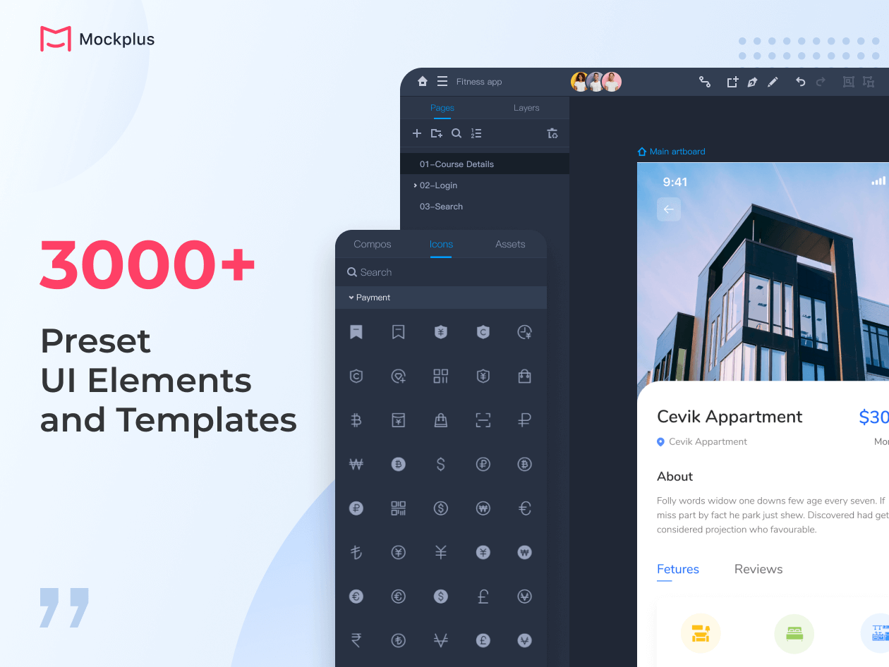3000+ Preset UI Elements and Templates