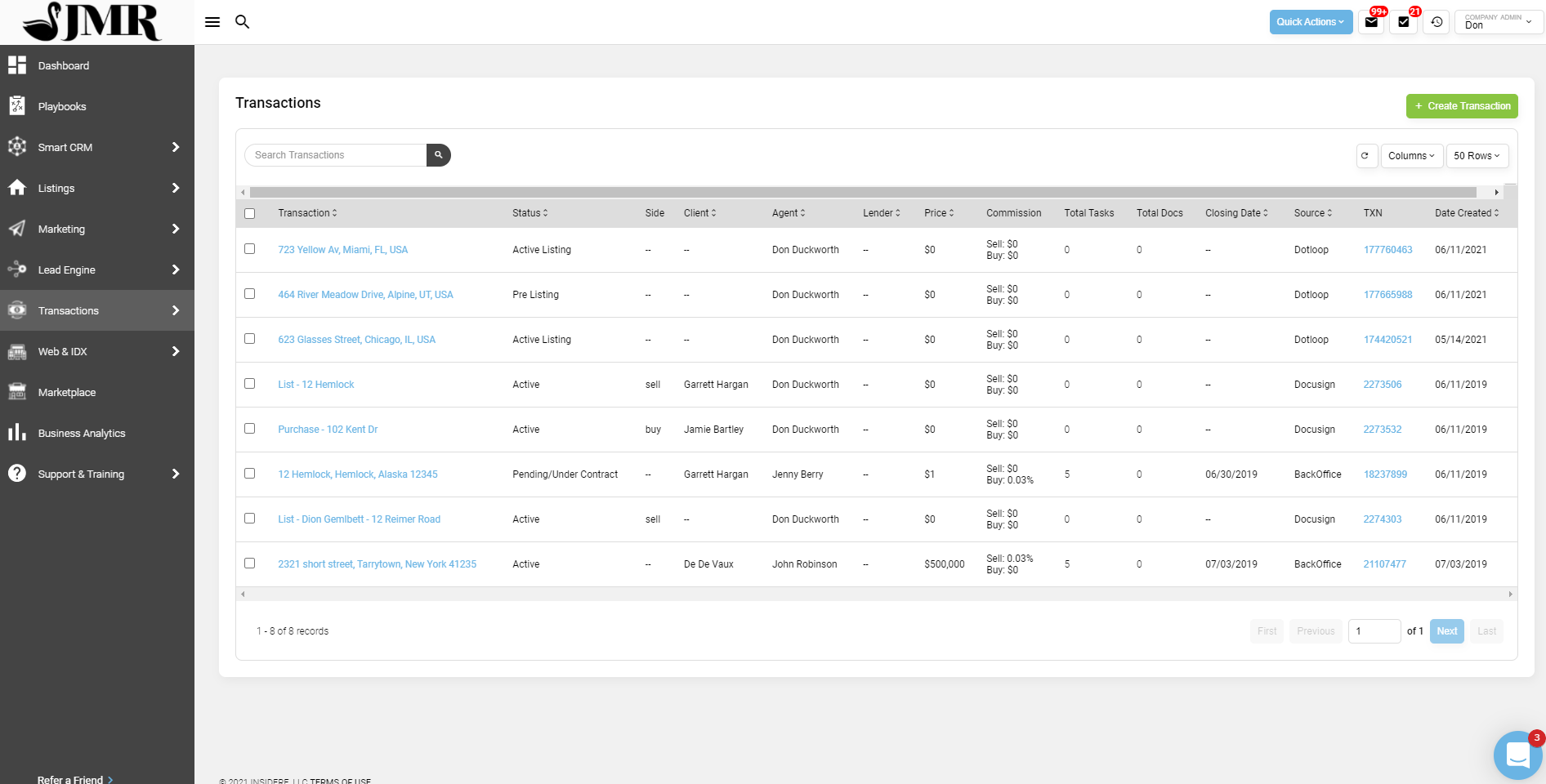 kvCORE Software - Seamlessly Integrate With the Industry's Best Transaction Management Solutions (such as DocuSign, Dotloop, Skyslope, Transaction Rooms, and More) and Manage All of Your Transactions (including commissions) and Leverage Automation from a Single Platform.