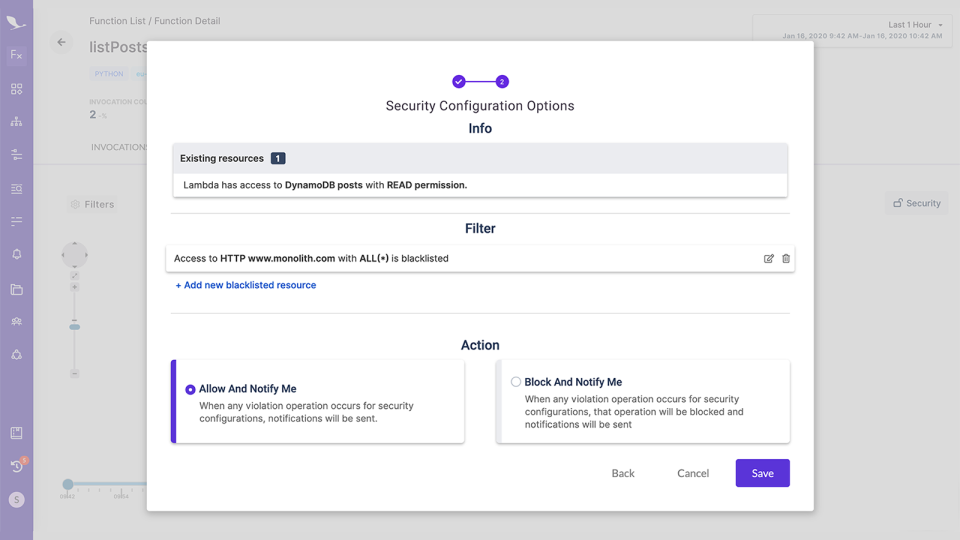 Thundra Security Configurations