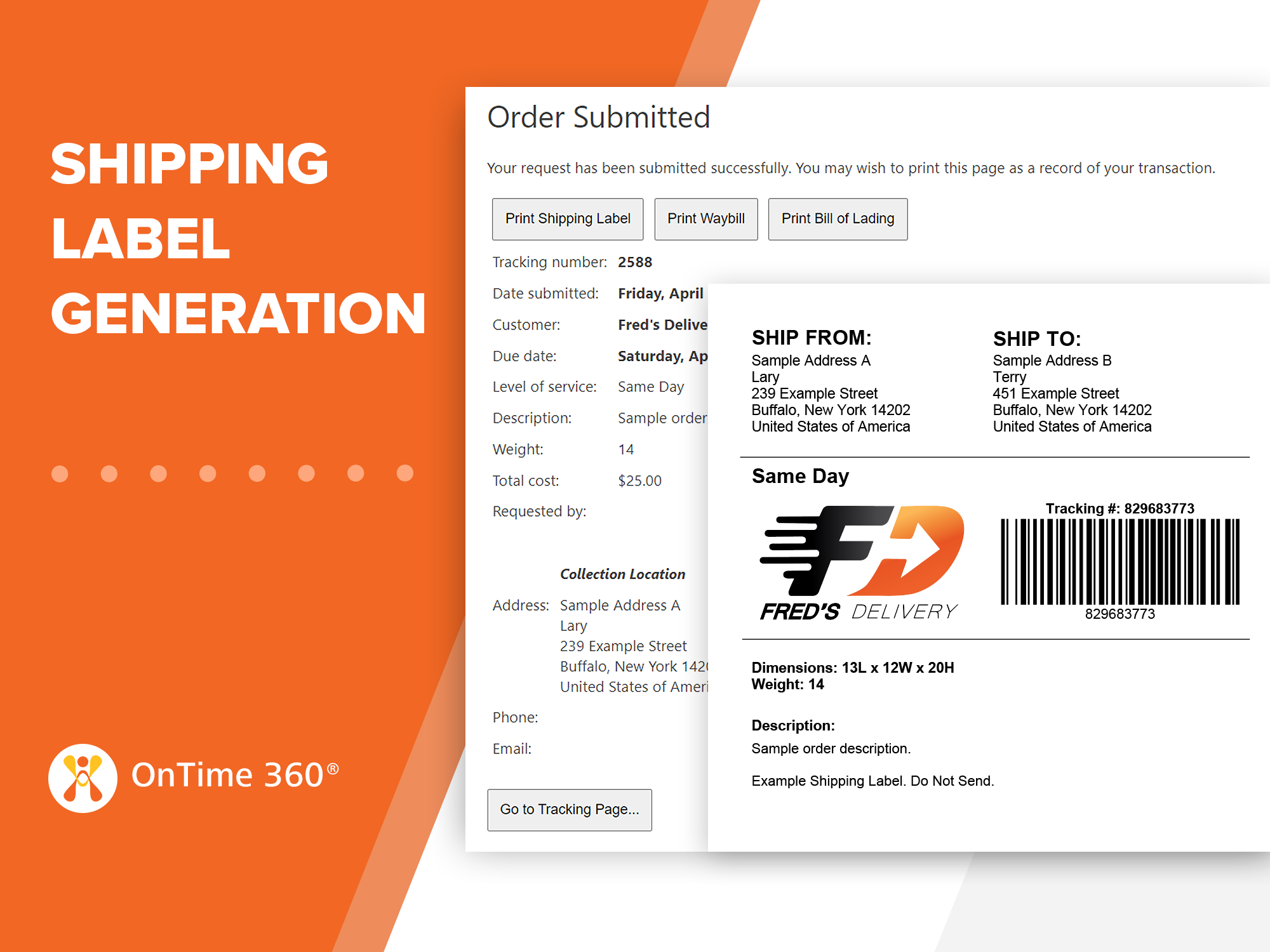 OnTime 360 Software - Generate Custom Shipping Labels with Barcodes