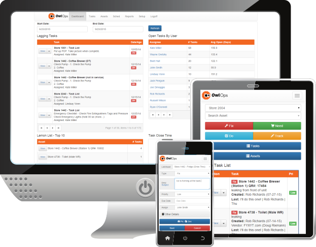 Owl Ops Software - Owl Ops can be used across a range of devices