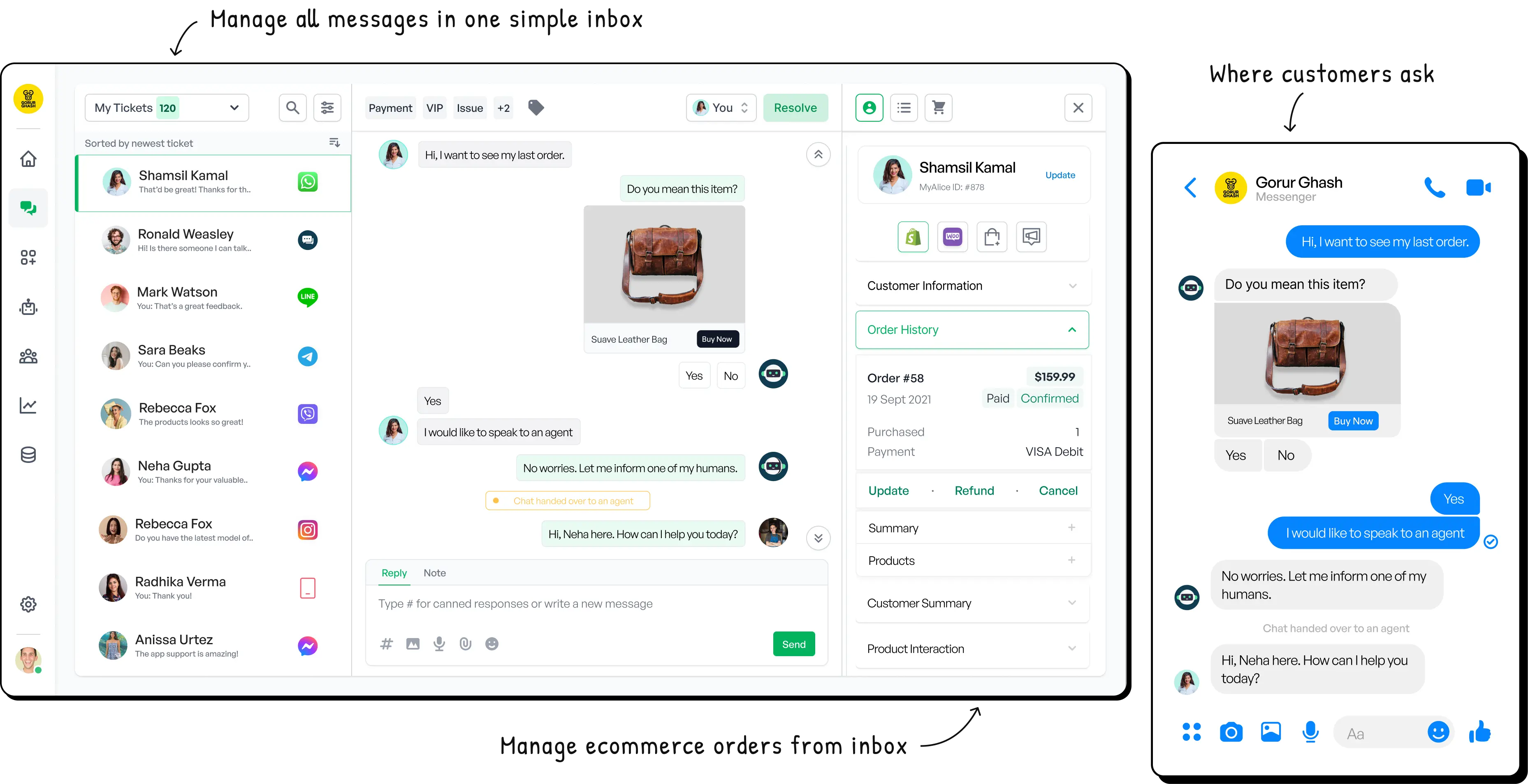 MyAlice screenshot: MyAlice dashboard