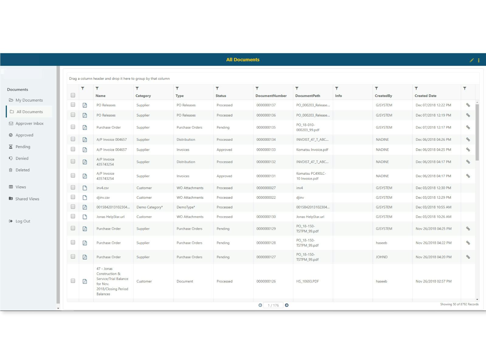 Jonas Construction Software Software - Jonas Enterprise document management