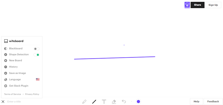 witeboard screenshot: witeboard line drawing