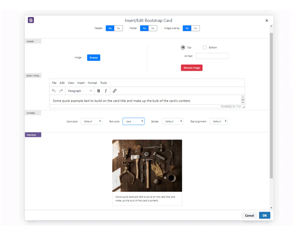 Tinymce Bootstrap Plugin - Avis, notes, prix et abonnements - Capterra ...
