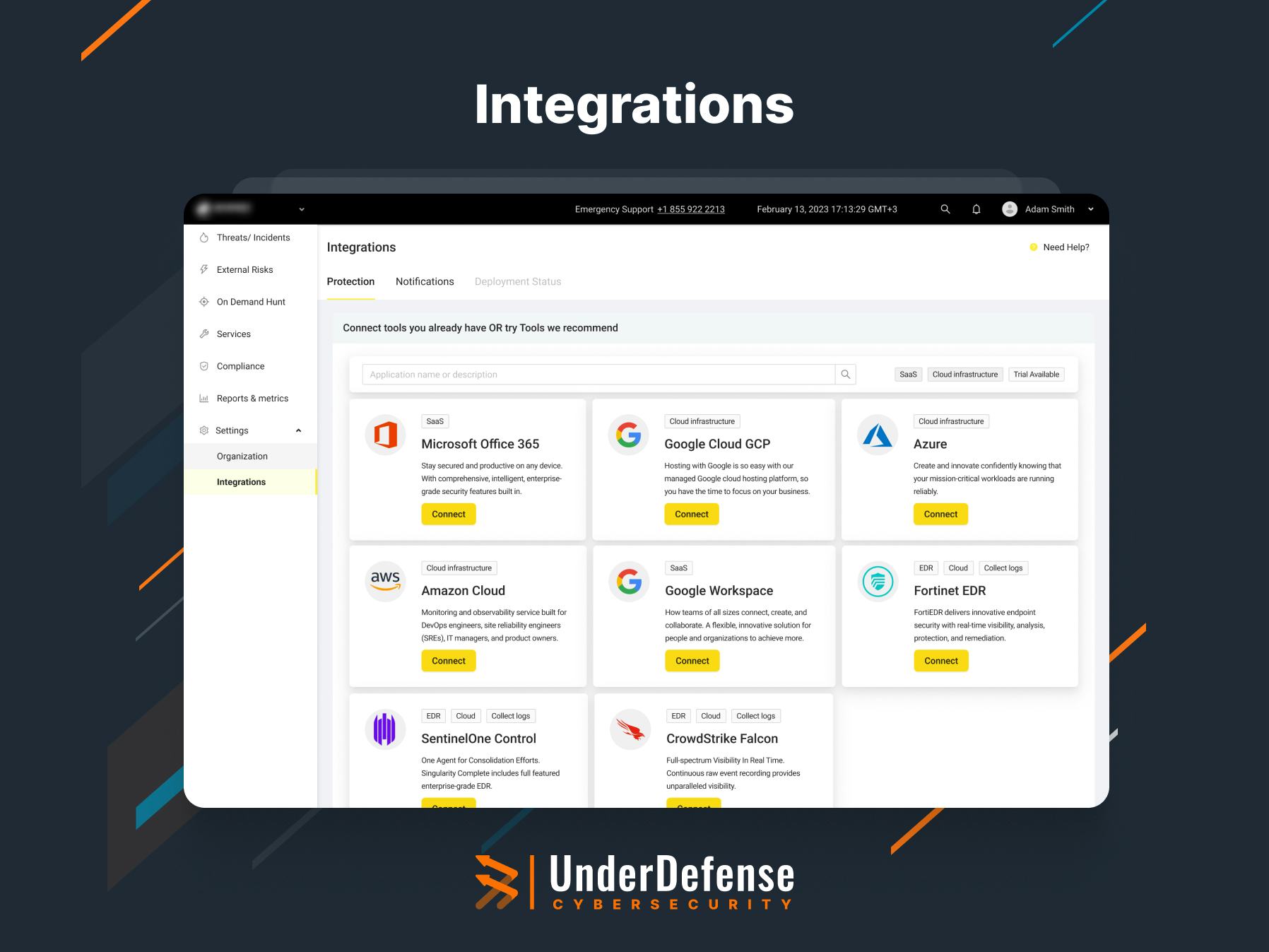 UnderDefense MAXI Software - Choose your security tech. We optimize and integrate your preferred solutions for enhanced protection.