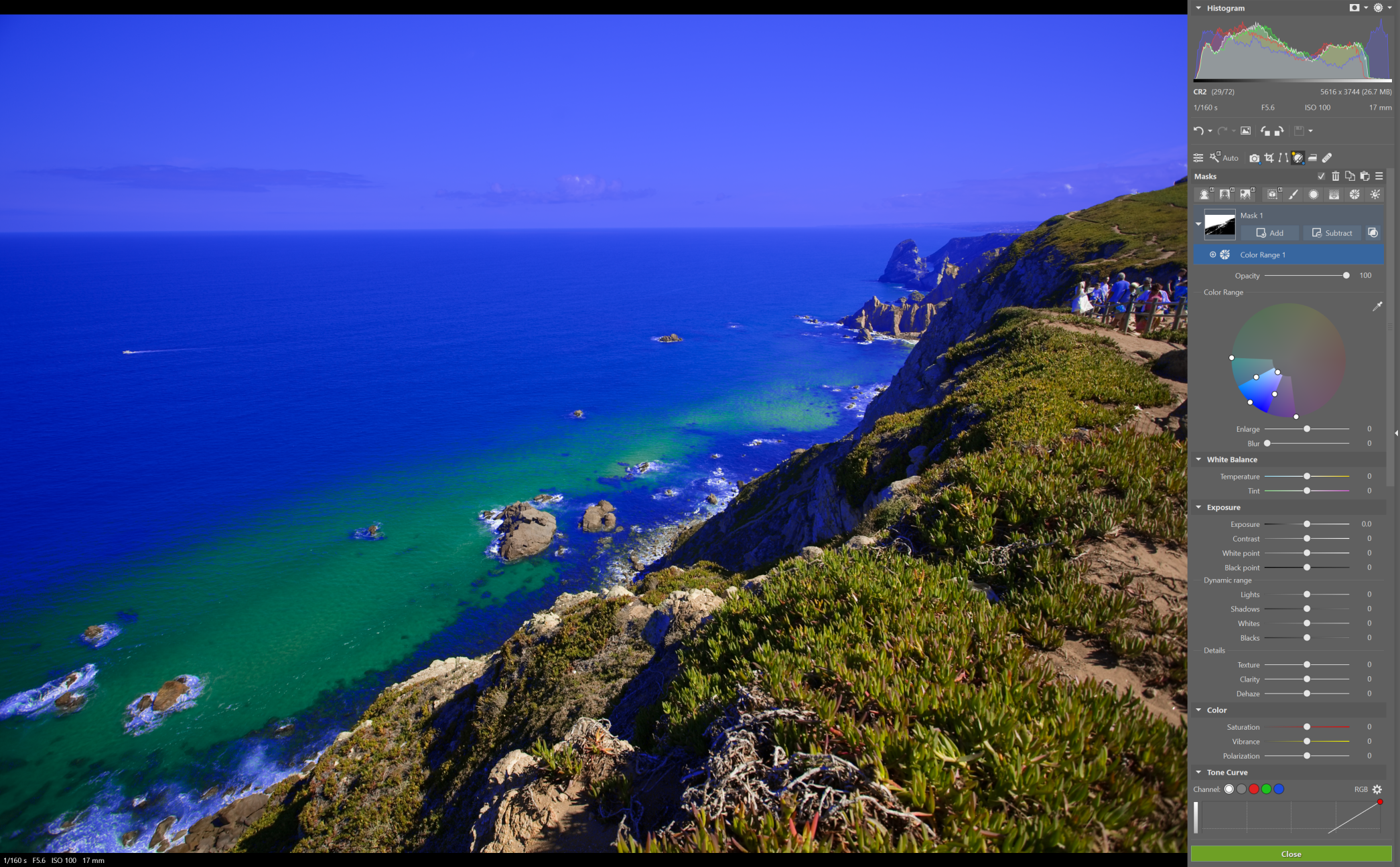 Zoner Studio screenshot: Zoner Studio
mask Color range