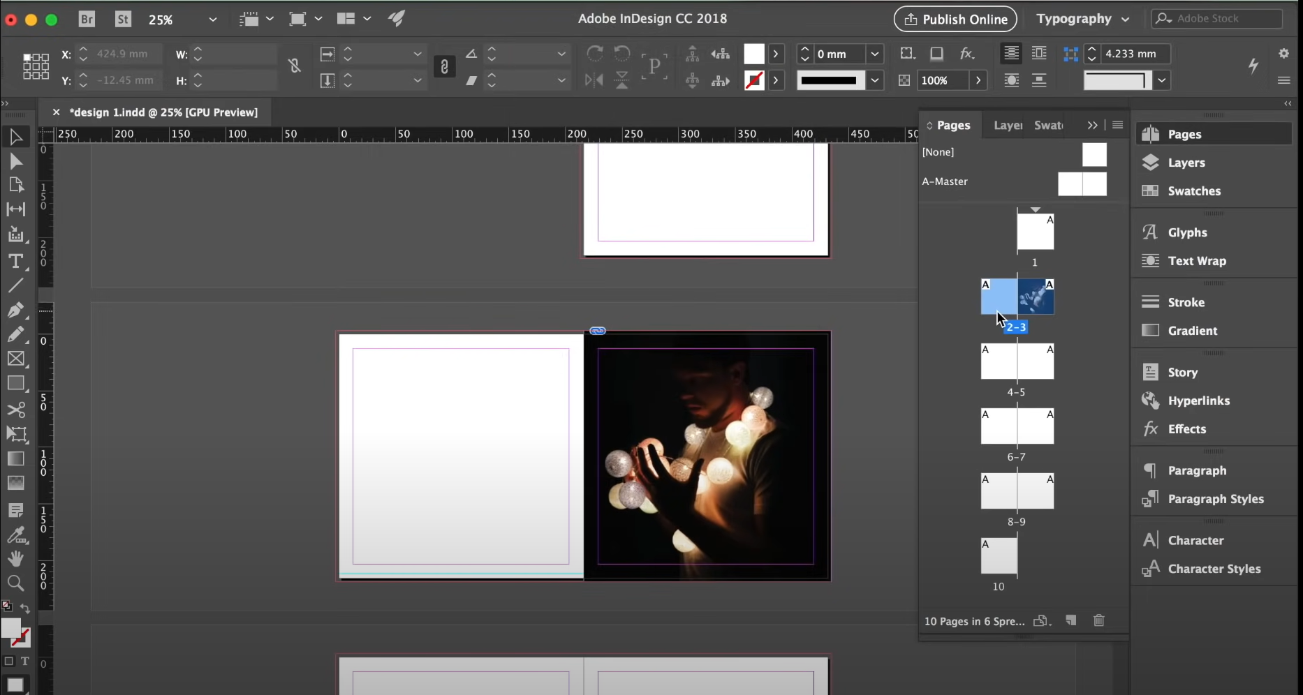 Adobe InDesign pages
