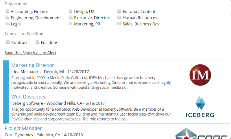 JobBoardHQ job search screenshot