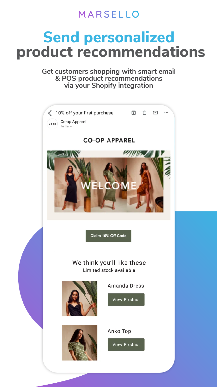Marsello Software - Send personalized product recommendations with smart, data-driven email & POS product recommendations.