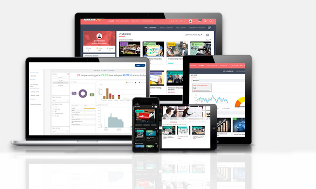 Tenneo screenshot: G-Cube LMS supports learning from any internet-enabled device