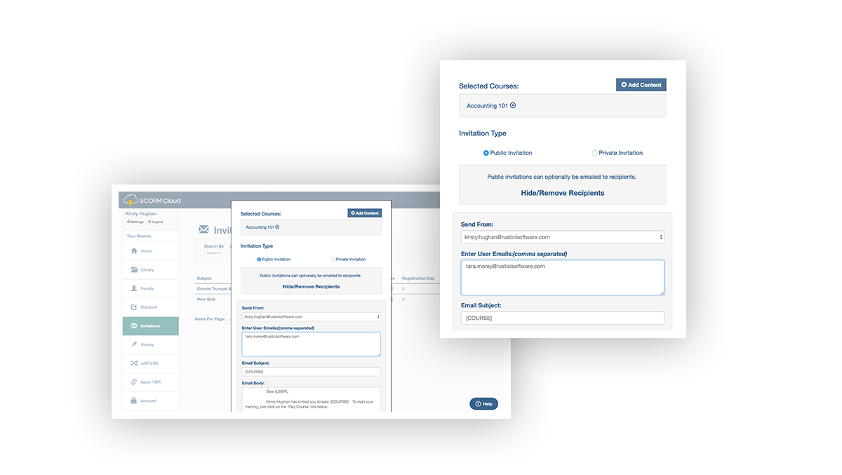 SCORM Cloud screenshot: SCORM Cloud uploading