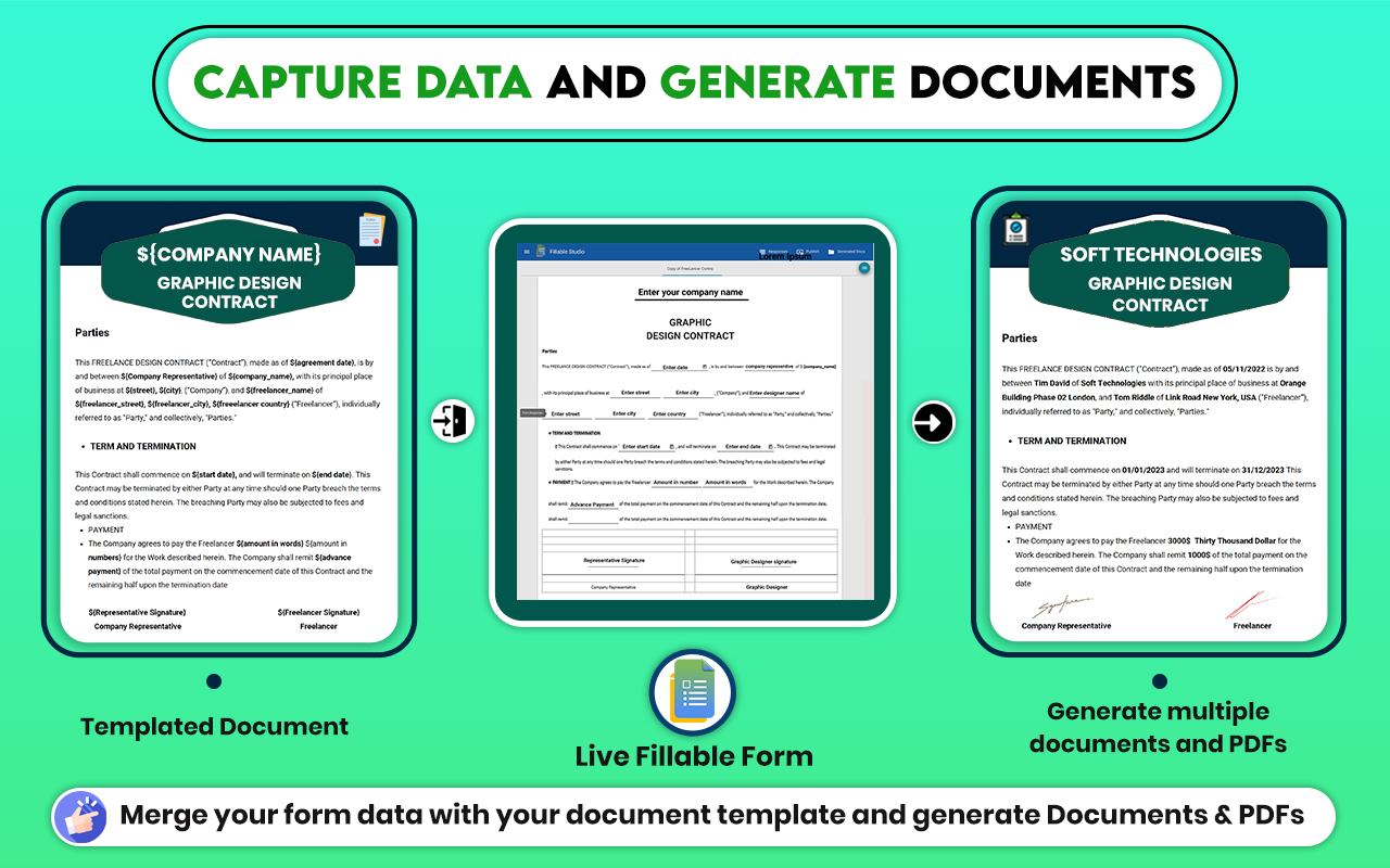 Fillable Document document generation