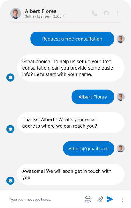 Salena screenshot: Salena customer conversasion