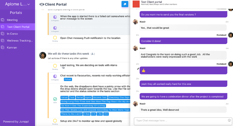 Jumppl client portal