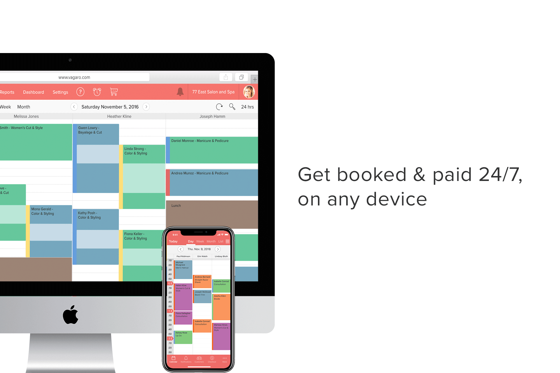 Vagaro Software - Get Booked & Paid 24/7