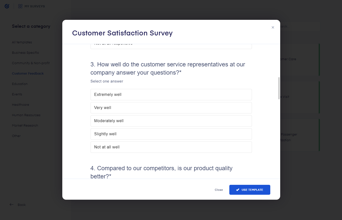 Survio Software - Survio customer satisfaction survey