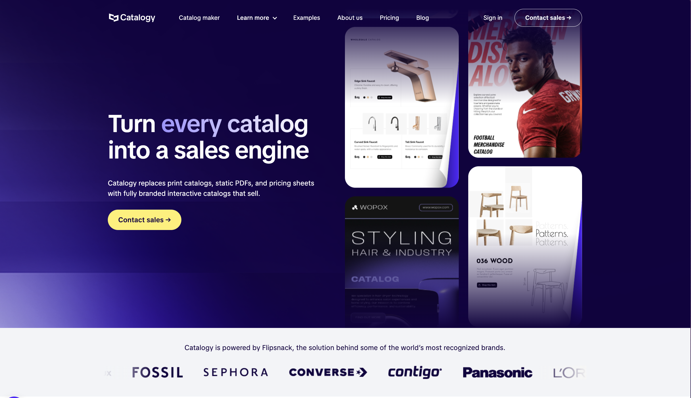 Catalogy screenshot: Catalogy main website page.