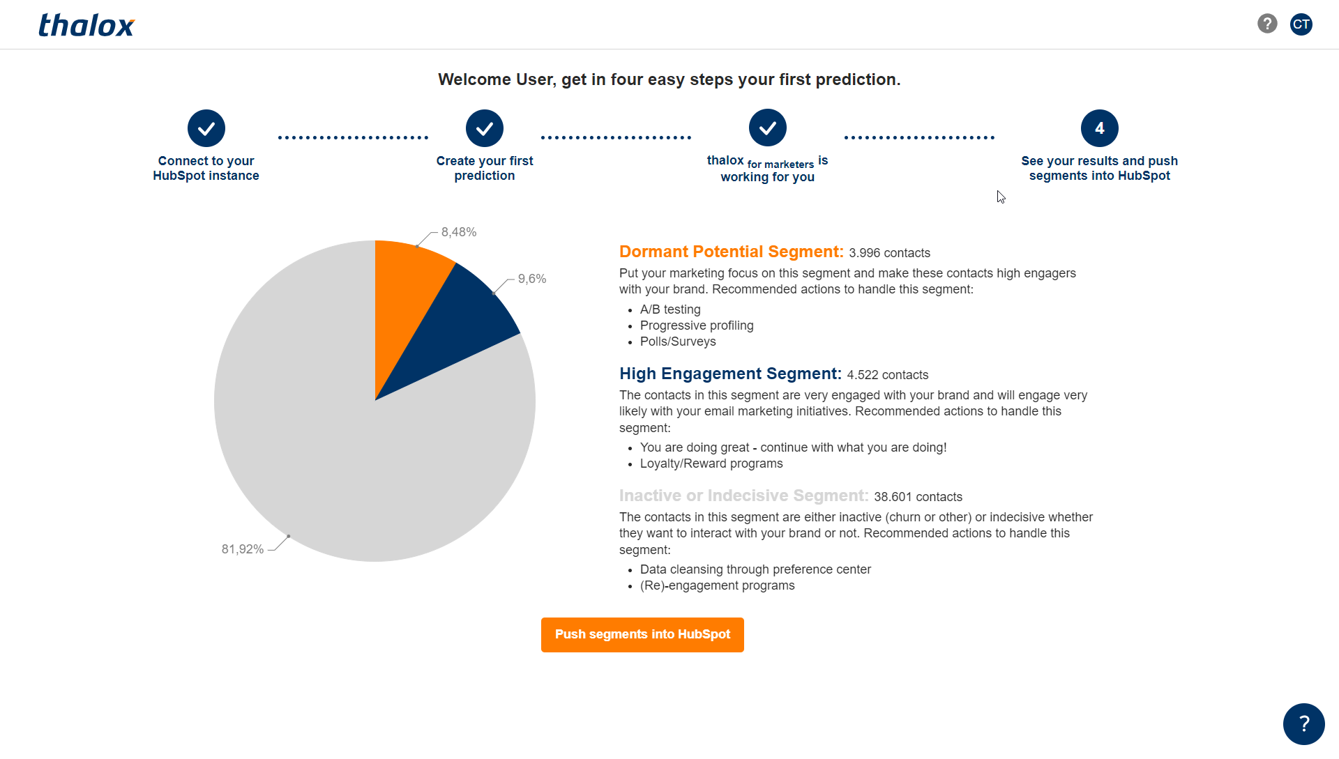 Step 3: Get your engagement segments