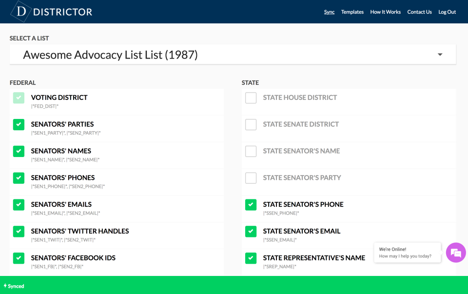 Districtor Software - Districtor contact synchronization screenshot