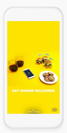 Snapchat screenshot: Captivate audiences with full-screen Snapchat Snap Ads
