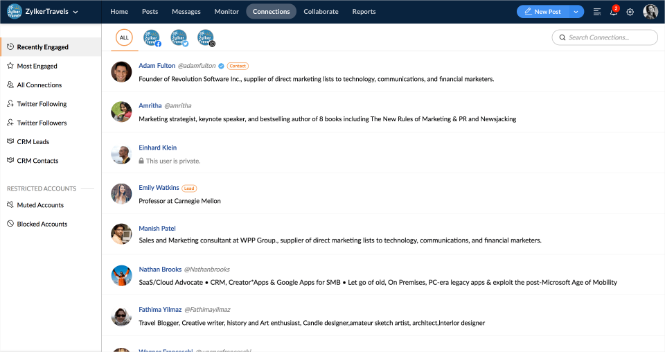 Zoho Social Software - 3