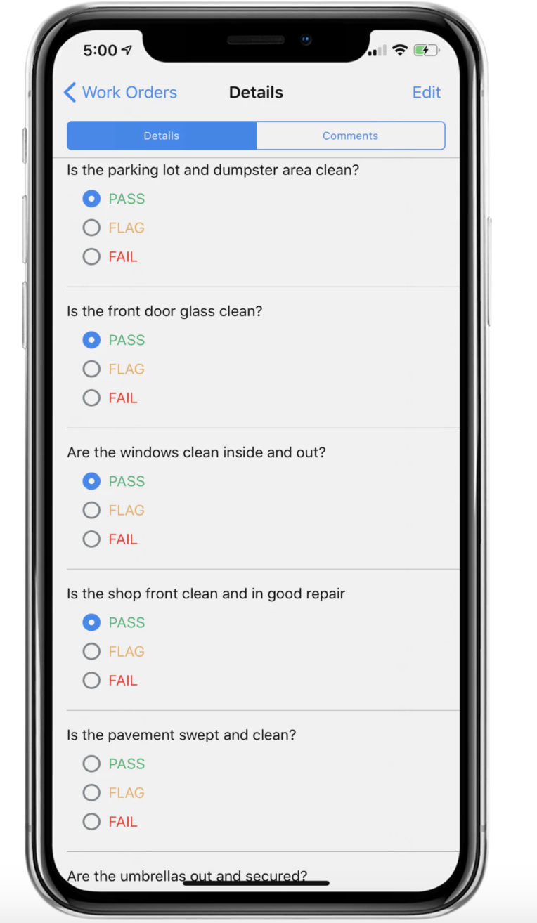 Create digital forms for procedures, checklists and gauge readings