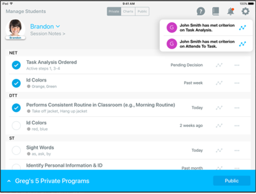 Thread Learning  screenshot: Thread student management