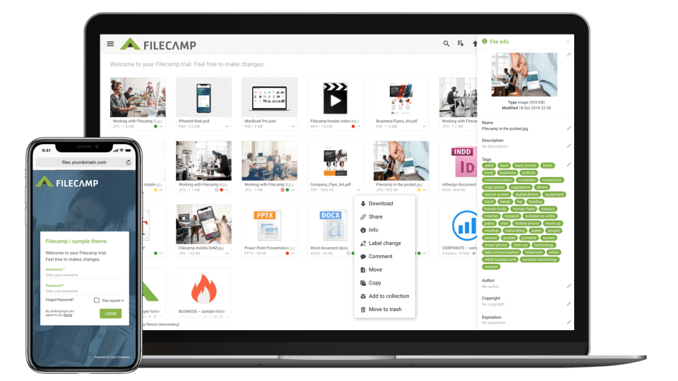 Filecamp Software - Responsive UI