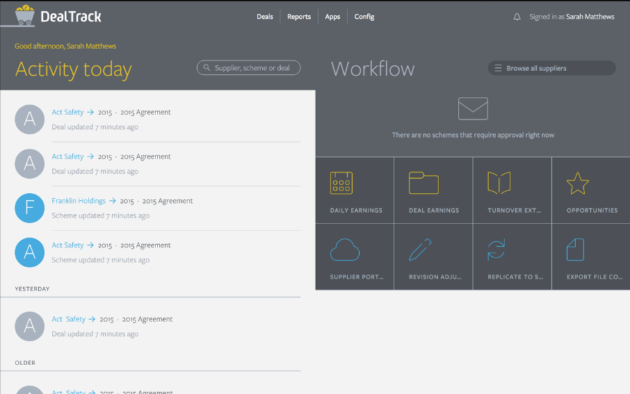 DealTrack screenshot