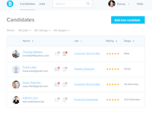 Betterteam Software - Betterteam allows users to manage all applicants centrally, and filter to view only applicants associated with a specific job, or in a particular hiring stage