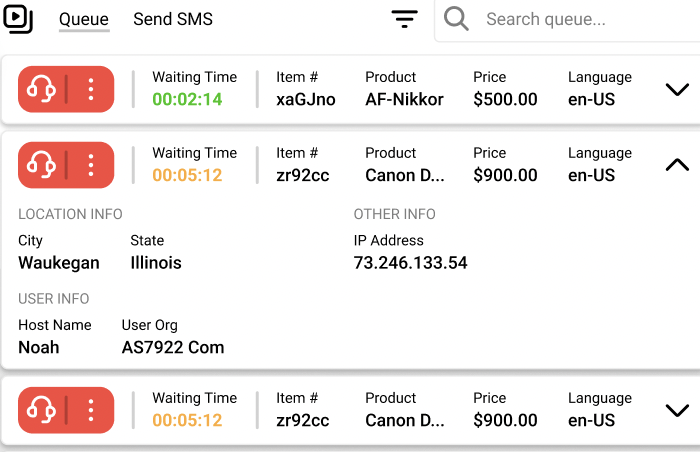 Recursive Labs Software - Simple Agent Interface with Real-Time Customer Insights