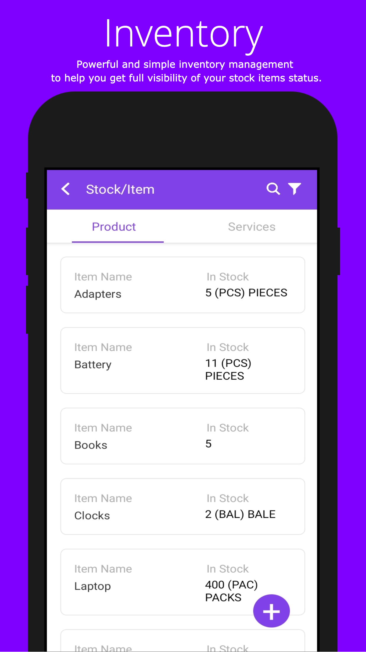 Create and manage Inventory 