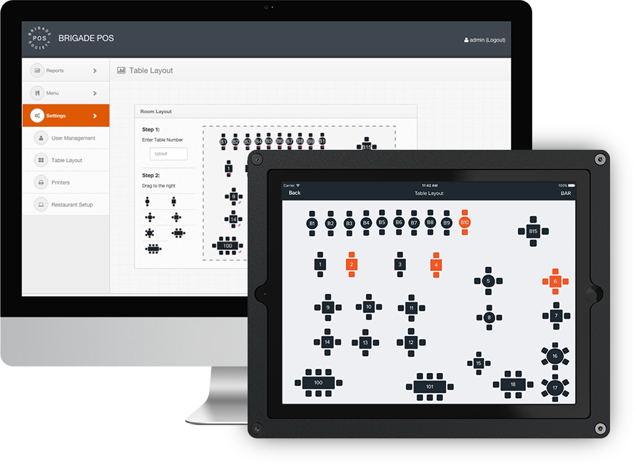 Brigade POS Software - Tab Tables