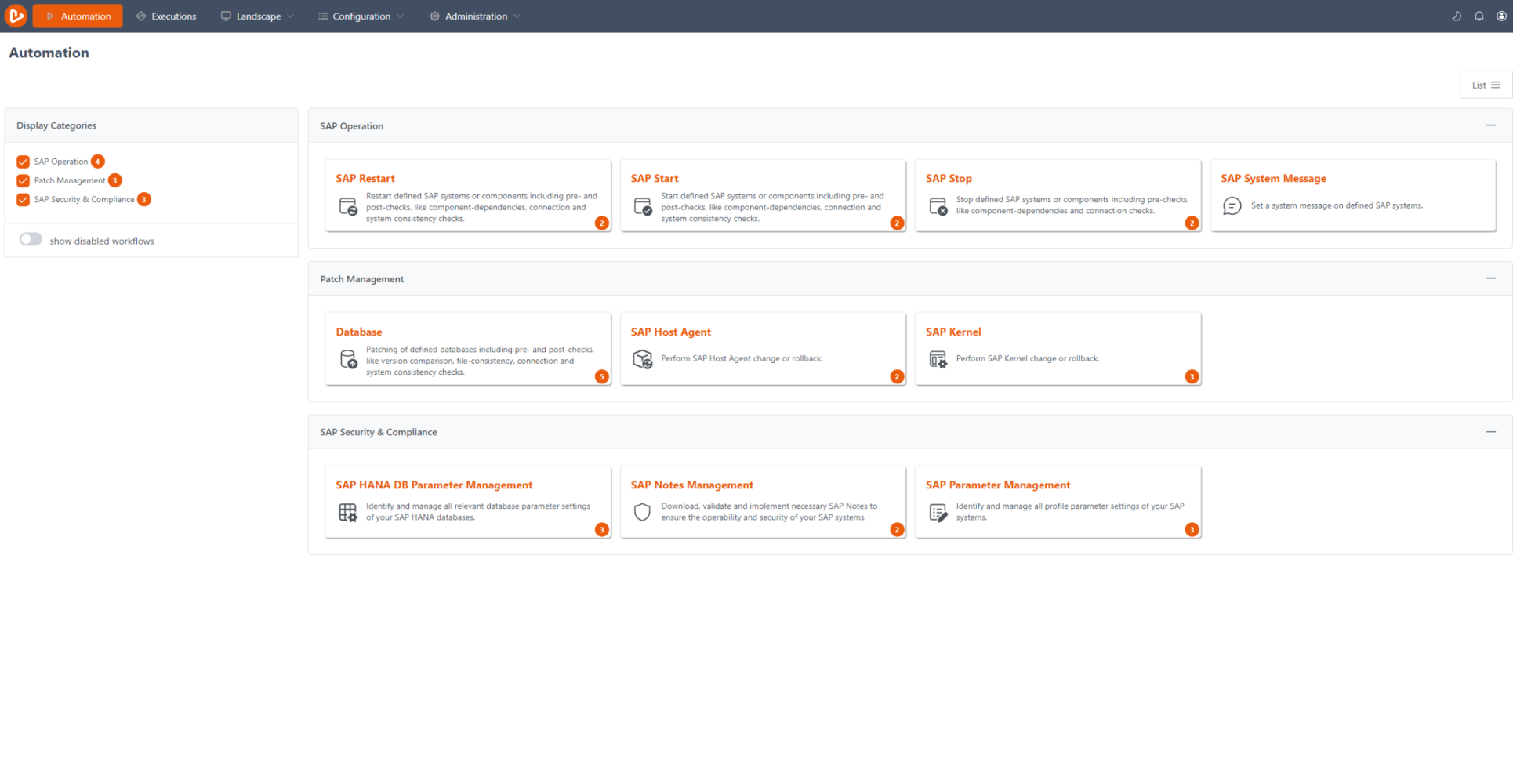 automation dashboard