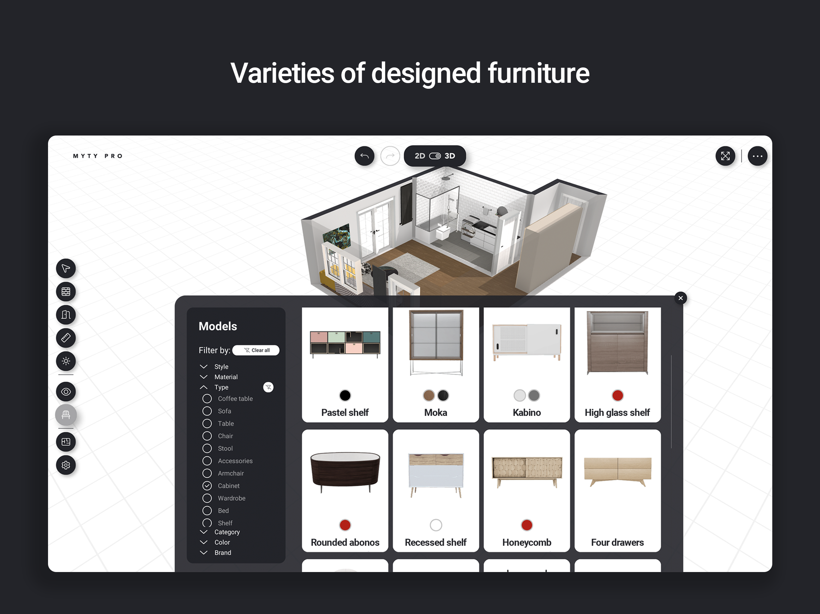 3D furniture catalog