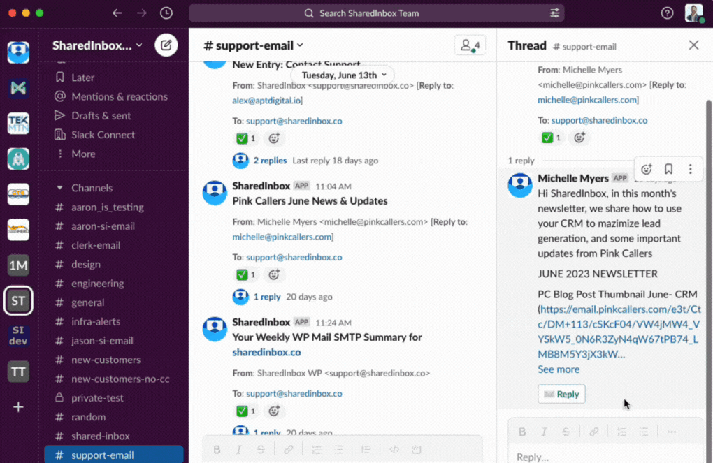 SharedInbox screenshot: SharedInbox platform overview 