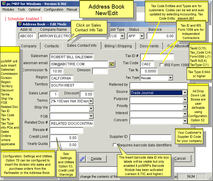 Address book - contacts