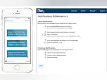Rosy Software - Generate reminders to be shared with staff and client using Rosy salon software