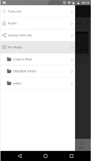 MEDIASHAREiQ navigation menu