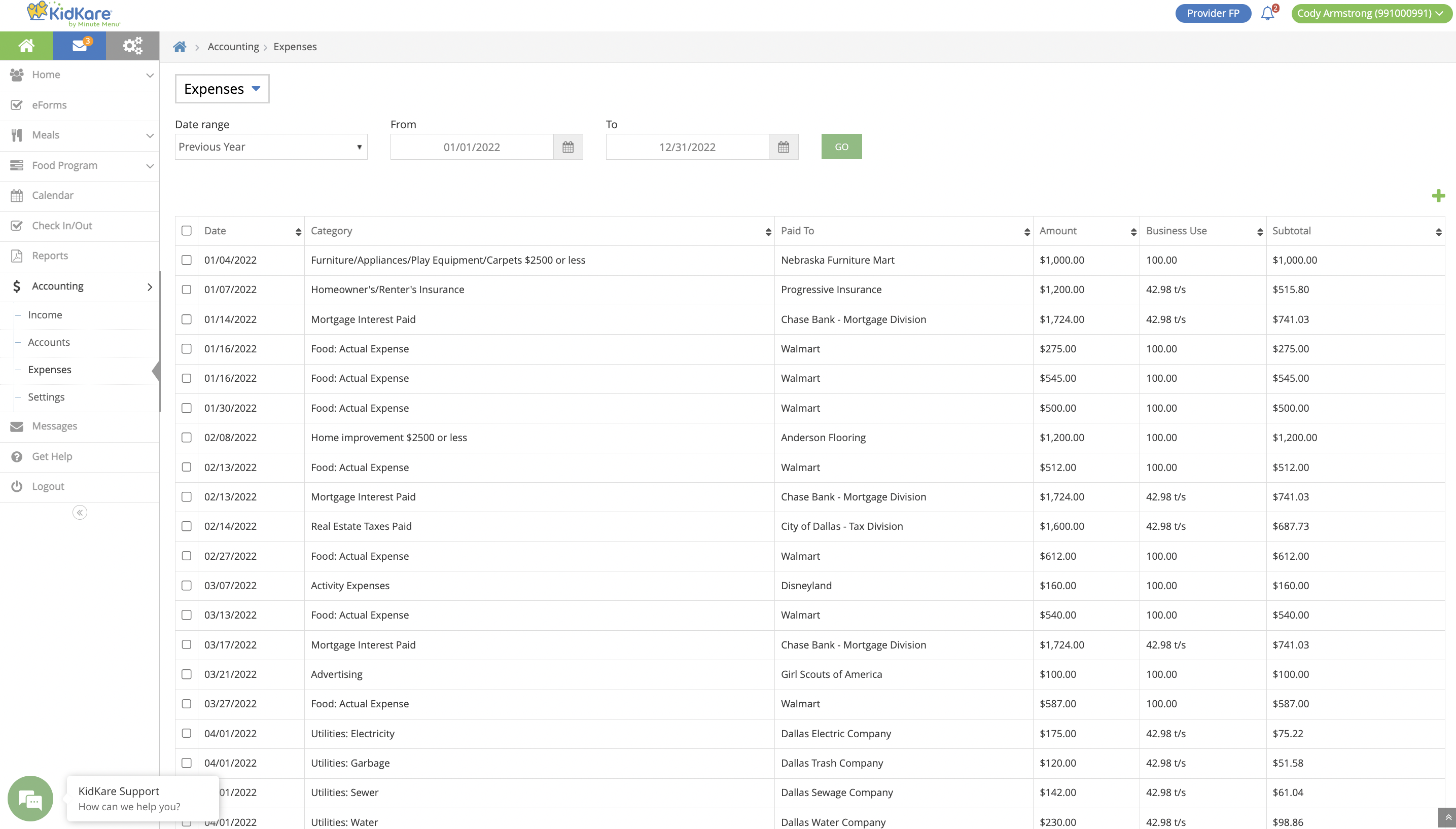 KidKare Accounting Software - Automate daycare expenses with KidKare Accounting! Track income, record business expenses (mileage, vehicles, time/space) for tax purposes. Streamline your financial management.