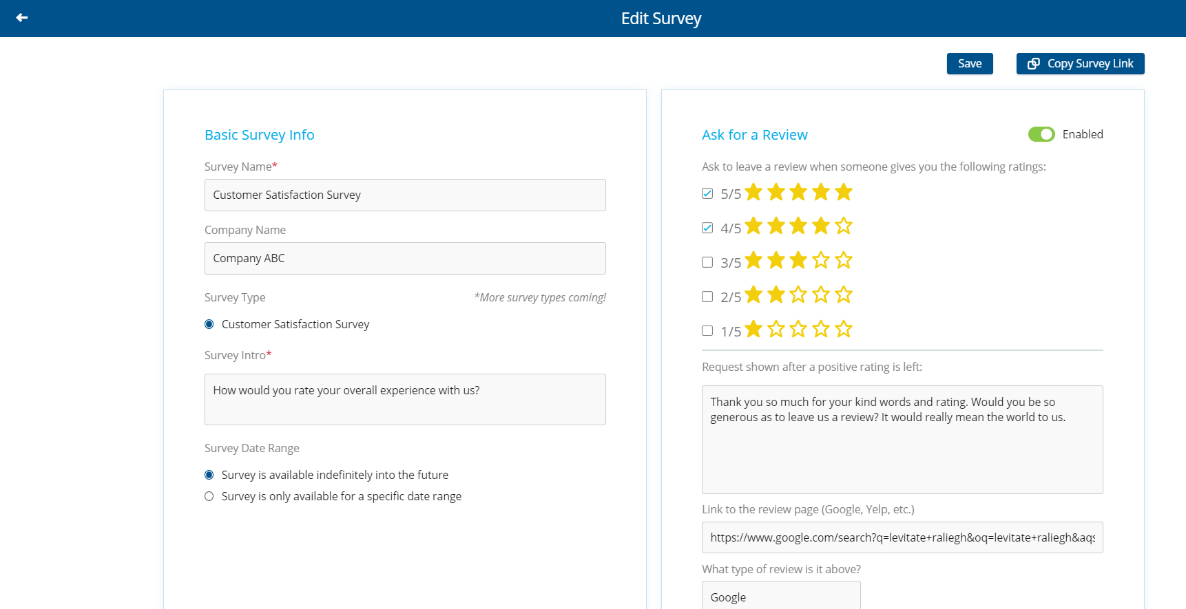 Discover your Client Happiness Score and ask for reviews from happy clients all in the same email.